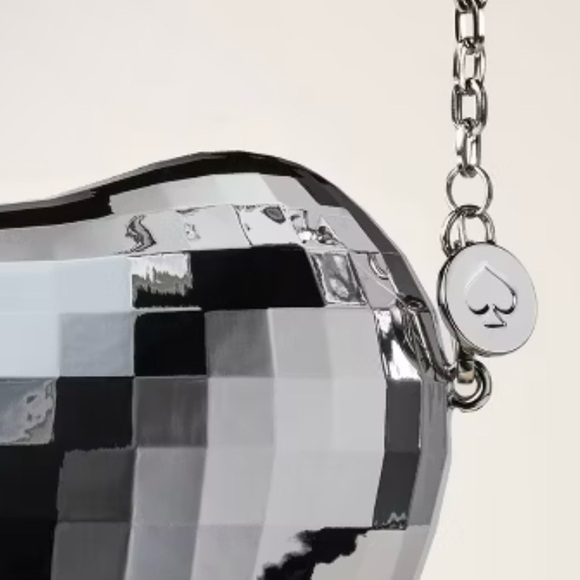 Kate Spade x Target silver disco heart bag - Picture 4 of 8